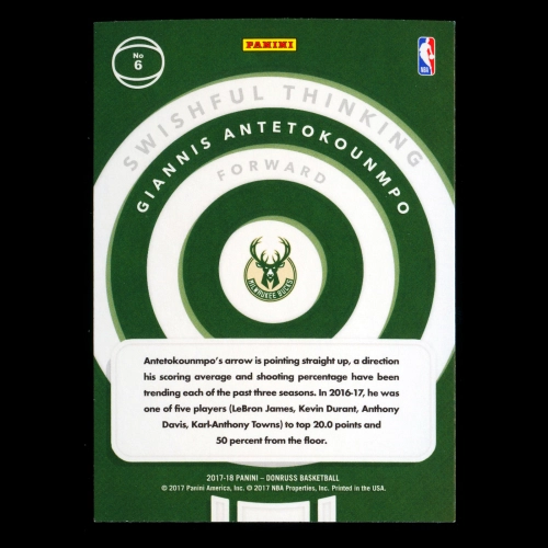 Giannis Antetokounmpo 2017-18 Donruss Swishful Thinking Bucks