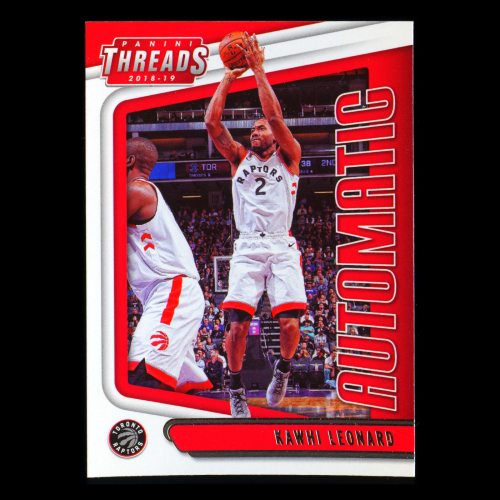 Kawhi Leonard 2018-19 Panini Threads Automatic Raptors