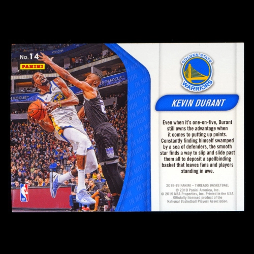 Kevin Durant 2018-19 Panini Threads In Motion Warriors
