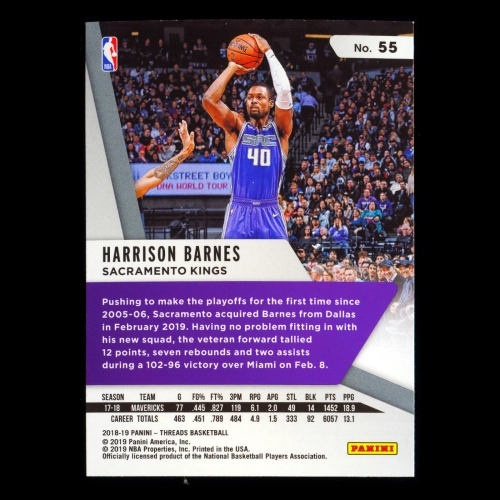 Harrison Barnes 2018-19 Panini Threads Dazzle Kings