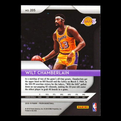 Wilt Chamberlain 2018-19 Panini Prizm Lakers