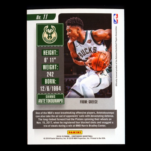 Giannis Antetokounmpo 2018-19 Contenders Bucks