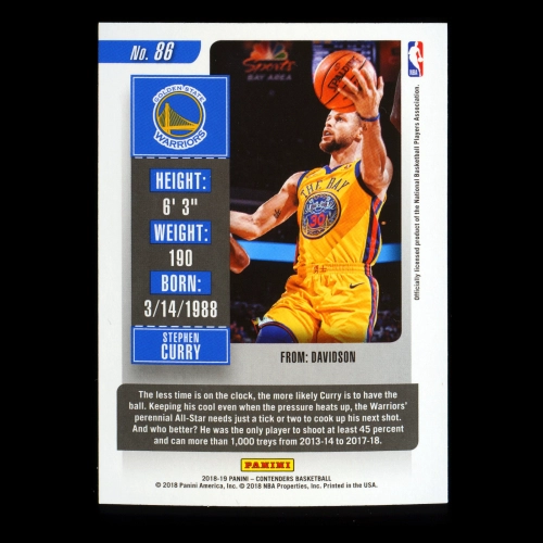 Stephen Curry 2018-19 Panini Contenders Warriors