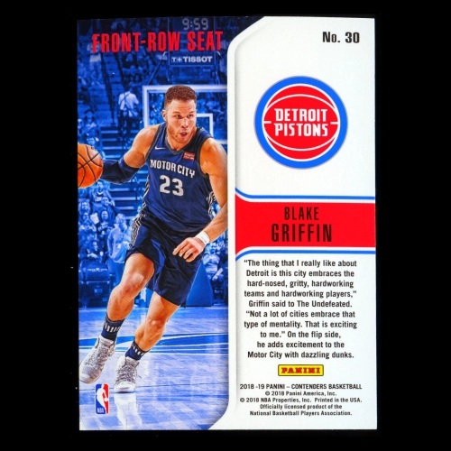Blake Griffin 2018-19 Panini Contenders Front Row Seat Pistons