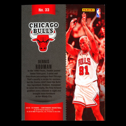Dennis Rodman 2018-19 Panini Contenders Winning Tickets Bulls