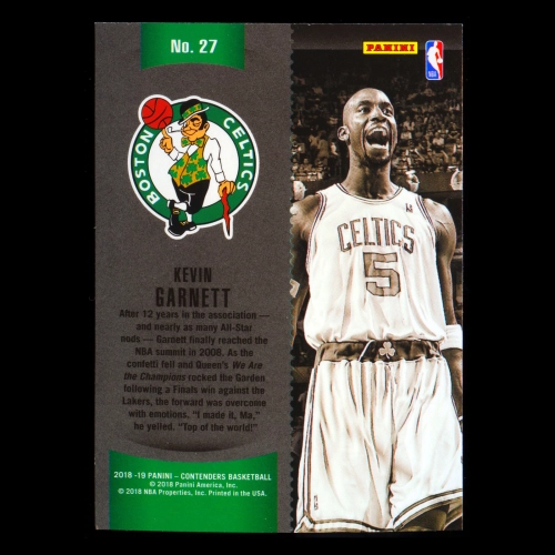 Kevin Garnett 2018-19 Panini Contenders Winning Tickets Celtics