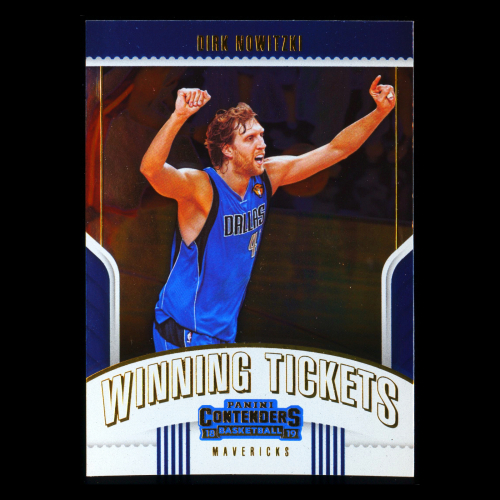 Dirk Nowitzki 2018-19 Panini Contenders Winning Tickets Mavericks