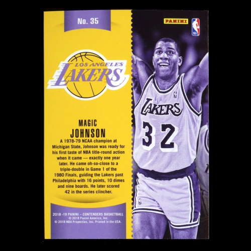 Magic Johnson 2018-19 Panini Contenders Winning Tickets Lakers