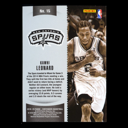 Kawhy Leonard 2018-19 Panini Contenders Winning Tickets Spurs