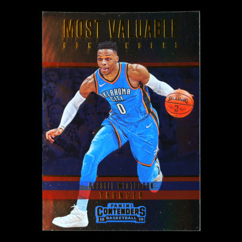 Russell Westbrook 2018-19 Panini Contenders Most Valuable Contenders Thunder