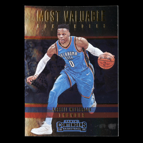 Russell Westbrook 2018-19 Panini Contenders Most Valuable Contenders Warriors