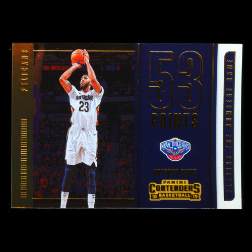 Anthony Davis 2018-19 Panini Contenders Playing the Numbers Game Pelicans