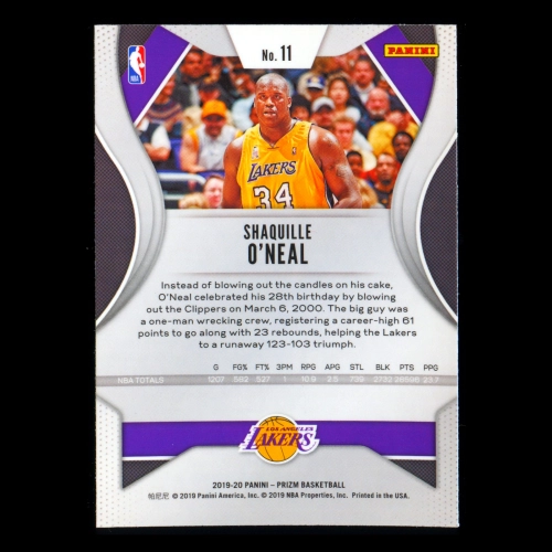 Shaquille O'Neal 2019-20 Panini Prizm lakers