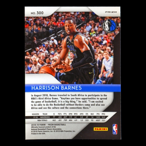 Harrison Barnes 2018-19 Panini Prizm Prizms Hyper Mavericks