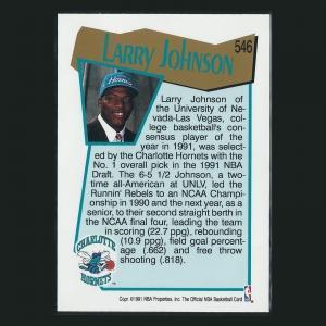 Larry Johnson RC 1991-92 Hoops Rookie Hornets