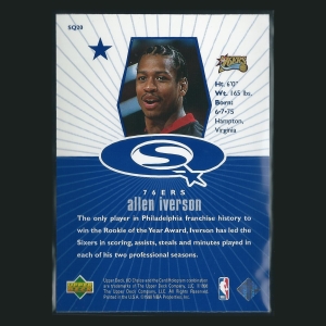 Allen Iverson 1998-99 UD Choice Starquest Blue 76ers