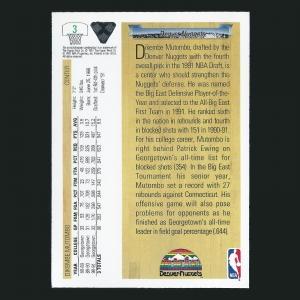 Dikembe Mutombo RC 1991-92 Upper Deck Rooke NBA Draft Nuggets