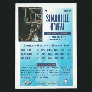 Shaquille O'Neal 1993-94 Topps Future Scoring Leader Magic