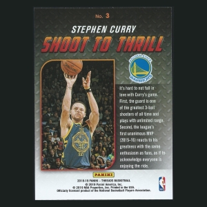 Stephen Curry 2018-19 Threads Shoot To Thrill Warriors