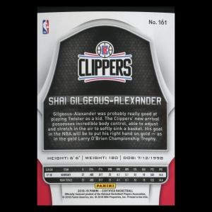 Shai Gilgeous-Alexander RC 2018-19 Certified Rookie Clippers