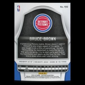 Bruce Brown RC 2018-19 Certified Rookie Pistons