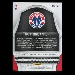 Troy Brown Jr. RC 2018-19 Certified Rookie Wizards