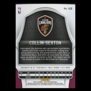Collin Sexton RC 2018-19 Certified Rookie Cavaliers