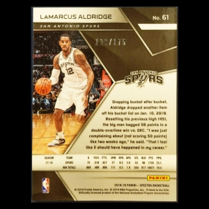 LaMarcus Aldridge 2018-19 Spectra Spurs 129/175