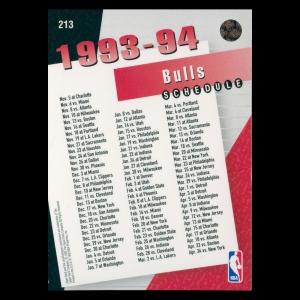 Michael Jordan 1993-94 Upper Deck Schedule Bulls