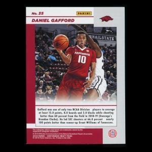 Daniel Gafford RC 2019 Contenders Draft Picks Rookie Game Day Ticket Razorbacks/Bulls