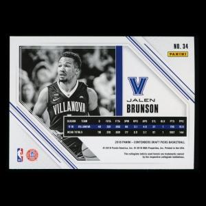 Jalen Brunson RC 2018 Contenders Draft Picks Rookie Game Day Ticket Mavericks