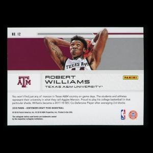 Robert Williams RC 2018 Contenders Draft Picks Rookie School Colors Celtics