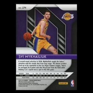 Svi Mykhailiuk RC 2018-19 Prizm Rookie Lakers