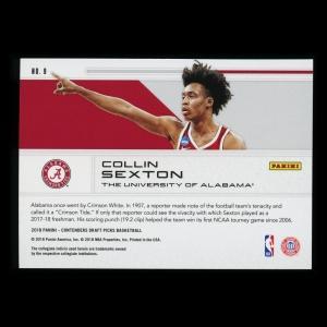 Collin Sexton RC 2018 Contenders Draft Picks Rookie School Colors Cavaliers