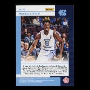 Nassir Little RC 2019 Contenders Draft Picks Rookie Game Day Ticket Tar Heels/Trail Blazers