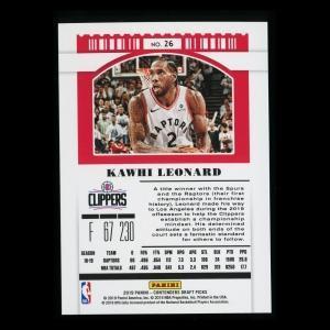 Kawhi Leonard 2019 Contenders Draft Picks Draft Ticket Blue Foil Clippers