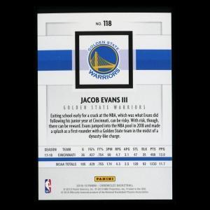 Jacob Evans III RC 2018-19 Chronicles Rookie Warriors