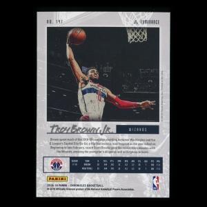 Troy Brown Jr. RC 2018-19 Chronicles Luminance Rookie Wizards