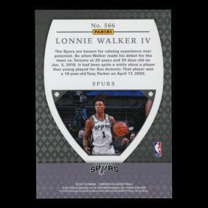 Lonnie Walker IV RC 2018-19 Chronicles Crusade Rookie Spurs