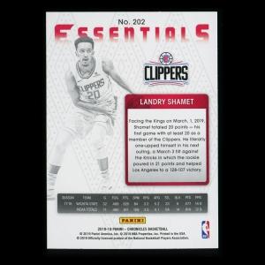 Landry Shamet RC 2018-19 Chronicles Essentials Rookie Clippers