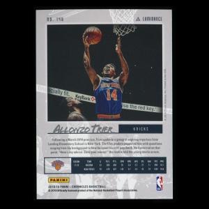Allonzo Trier RC 2018-19 Chronicles Luminance Rookie Knicks
