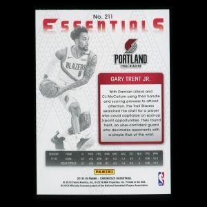 Gary Trent Jr. RC 2018-19 Chronicles Essentials Rookie Trail Blazers