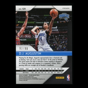 D.J. Augustin 2018-19 Prizm Blue Ice Magic 93/99