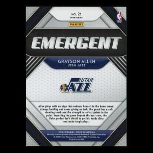 Grayson Allen RC 2018-19 Prizm Emergent Silver Jazz