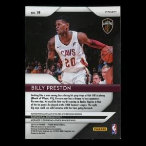 Billy Preston RC 2018-19 Prizm Pink Cracked Ice Rookie Cavaliers