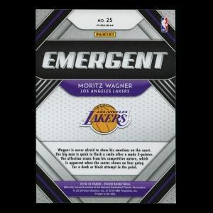 Moritz Wagner RC 2018-19 Prizm Emergent Silver Lakers