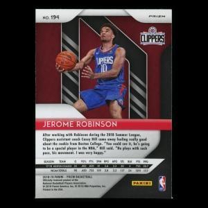 Jerome Robinson RC 2018-19 Prizm Pink Cracked Ice Rookie Clippers