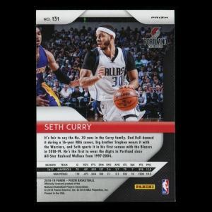 Seth Curry 2018-19 Prizm Pink Cracked Ice Trail Blazers