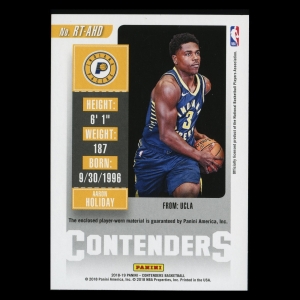 Aaron Holiday 2018-19 Contenders Rookie Ticket Swatches Pacers