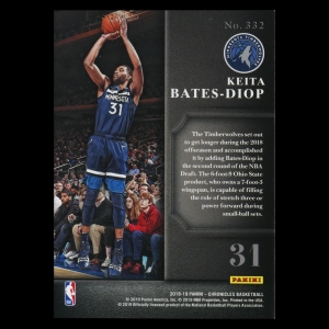 Keita Bates-Diop 2018-19 Chronicles Elite Black Box Rookie Timberwolves 153/249